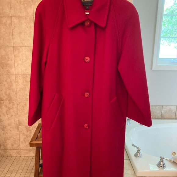 Red Pendleton Wool Dress Coat 10P - Picture 1 of 5